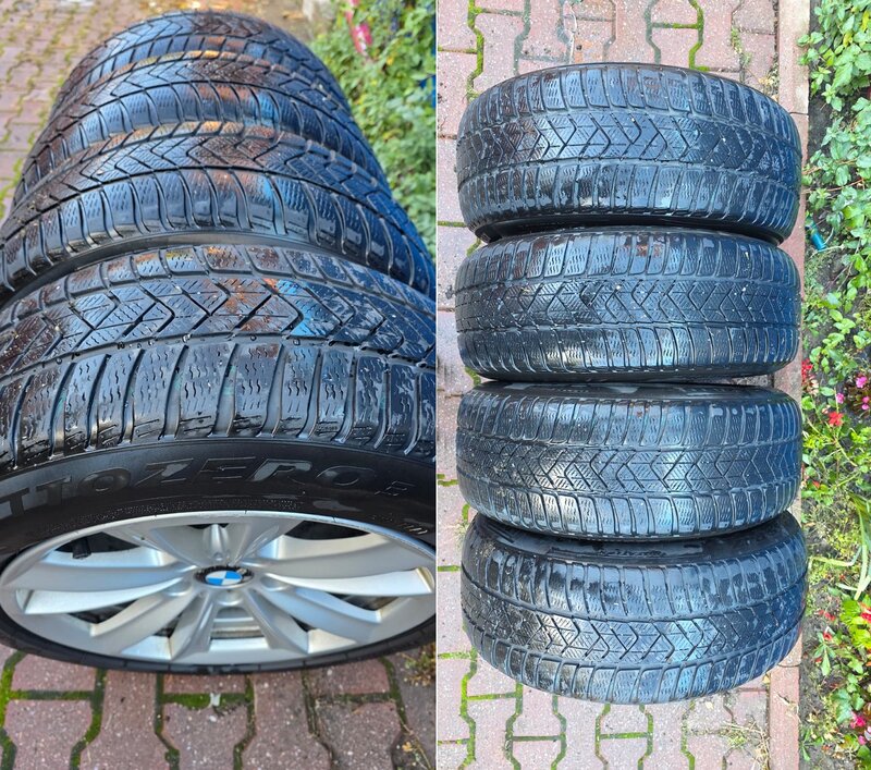 Jante BMW originale + cauciucuri de iarna Pirreli